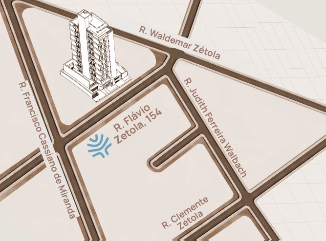 Mapa da região com a localização do empreendimento